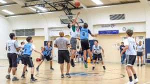 boys playing basketball