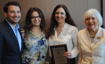 Lisa, second from right, is pictured with two of her children, Michael and Staci, and her mother, Diane Star Heller.