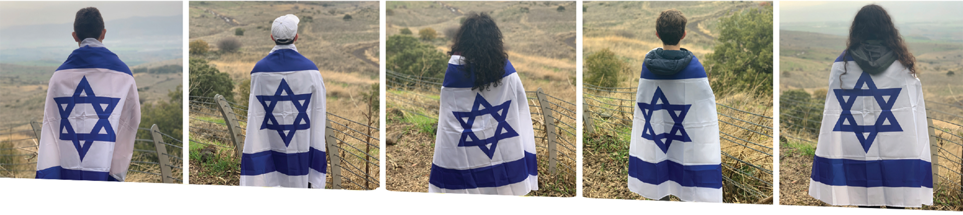 people wearing israeli flags