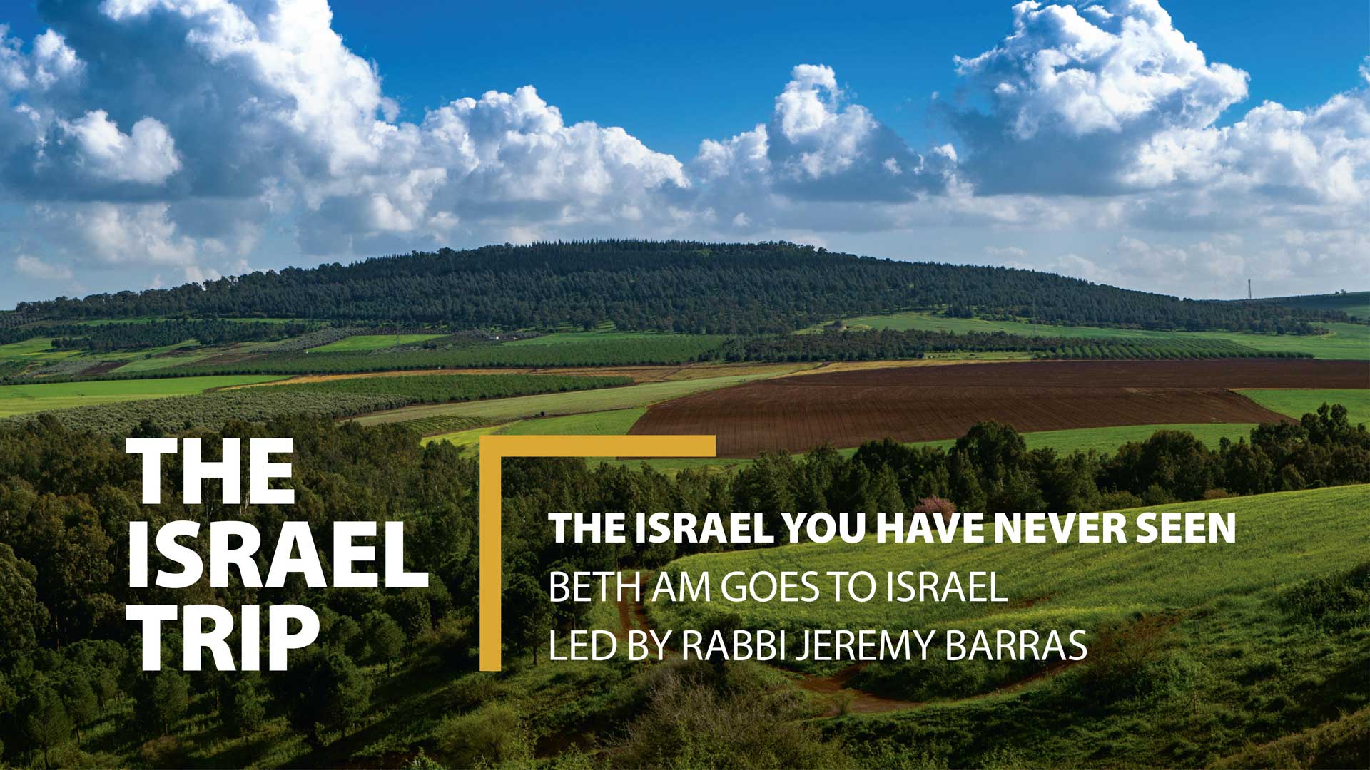 The Israel Trip led by Rabbi Jeremy Barras