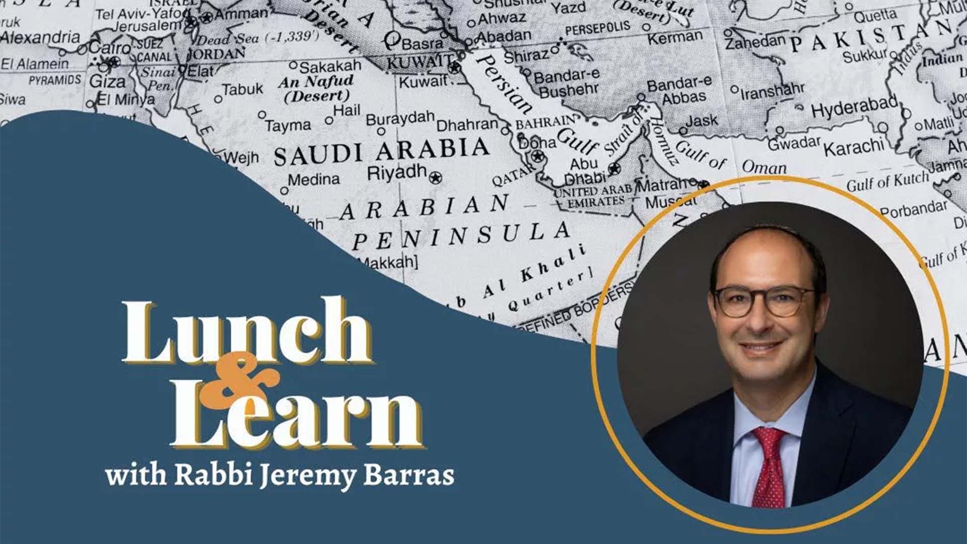 Lunch and Learn Banner Rabbi Barras