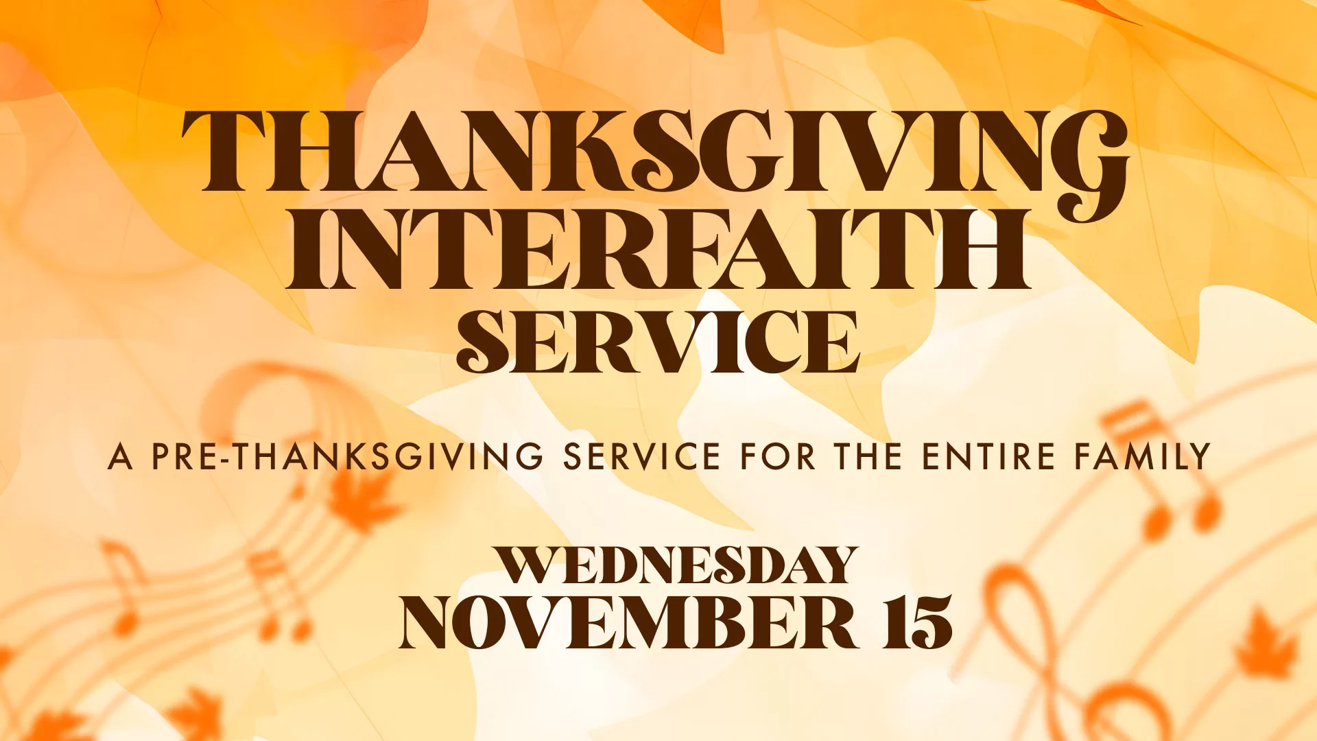 Thanksgiving Interfaith Service Banner