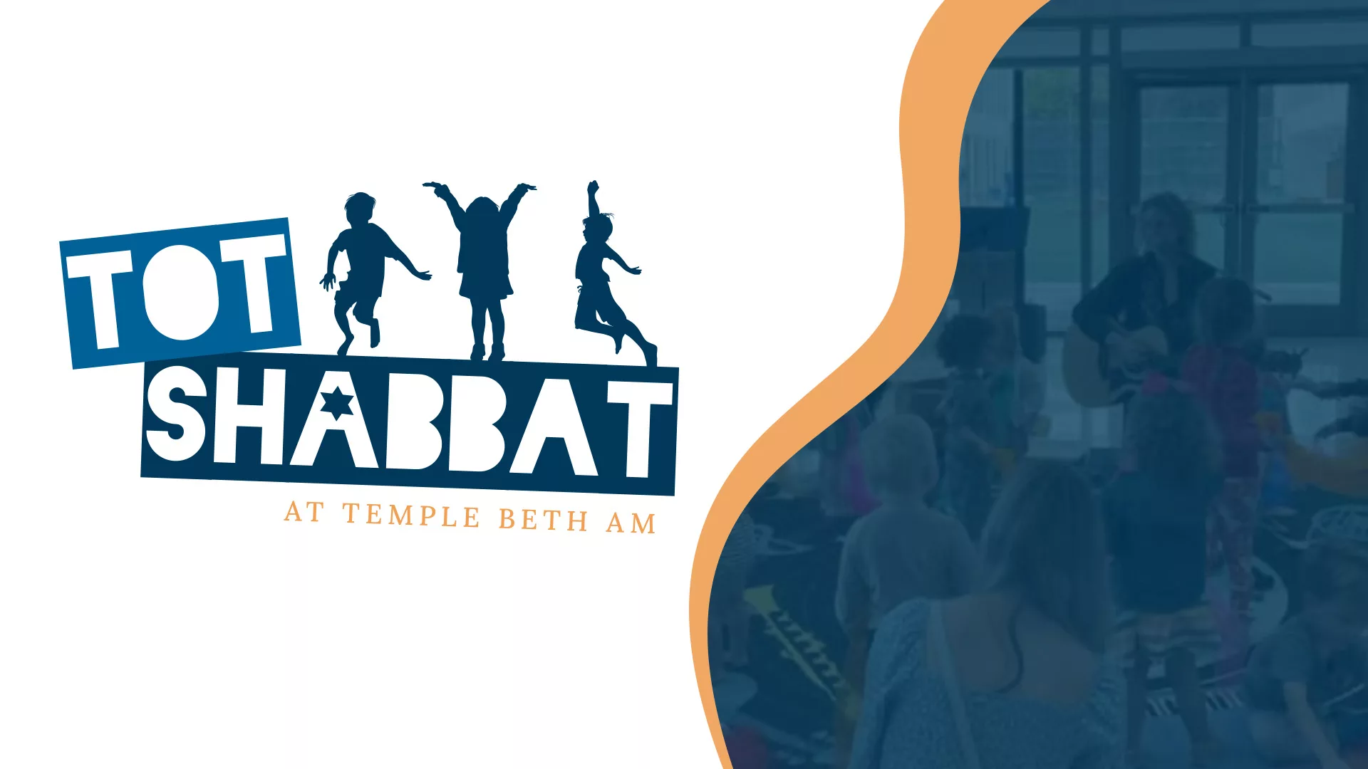 Tot Shabbat Banner At Temple Beth Am