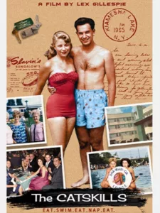 The Catskills Web Poster Film Girl and Guy in bathing suit people laughing and smiling