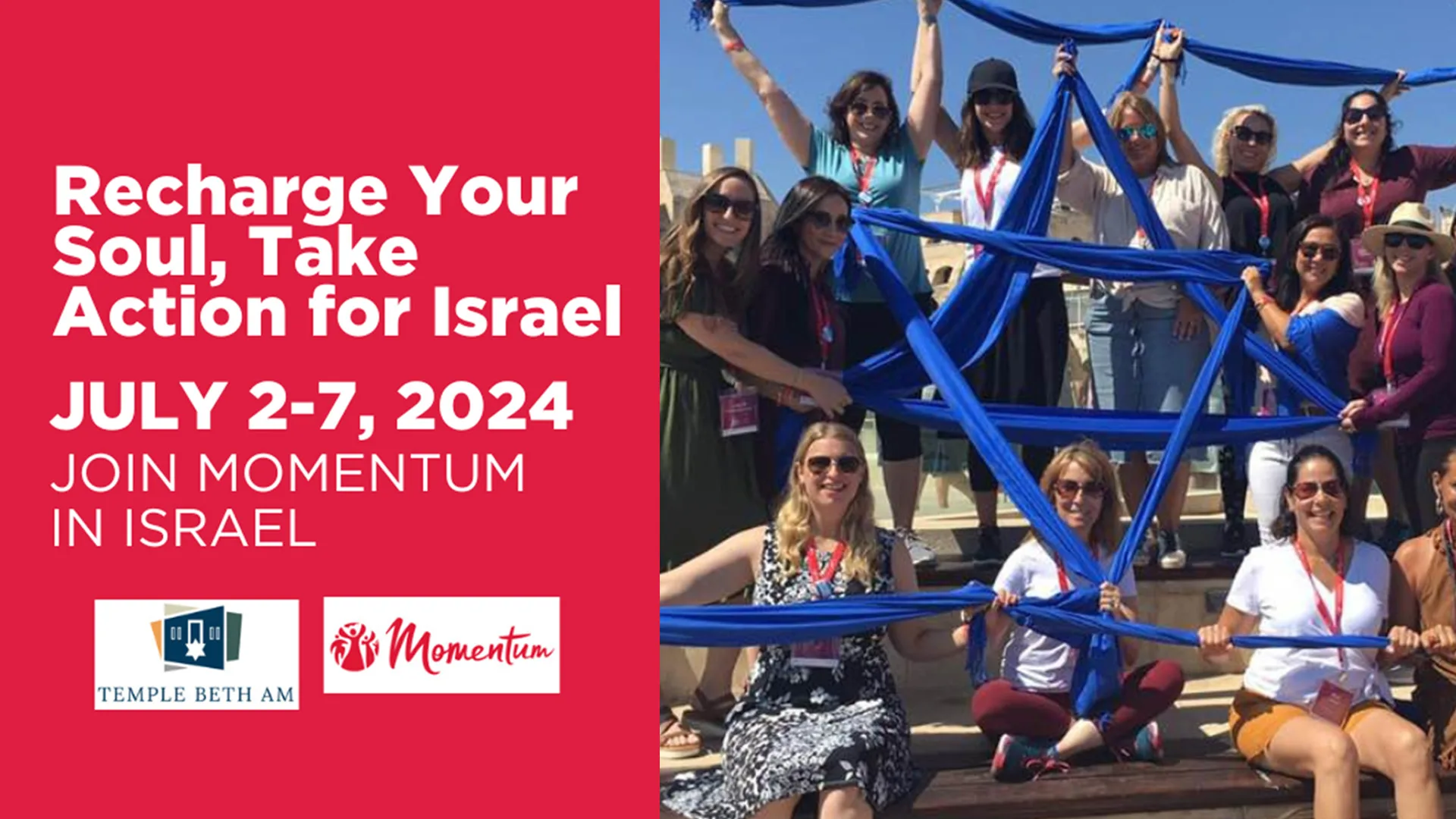 Recharge Your Soul, Take Action for Israel Web Banner