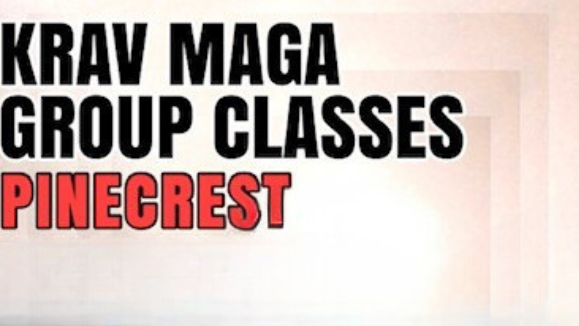 Krav Maga Group Classes Web Banner