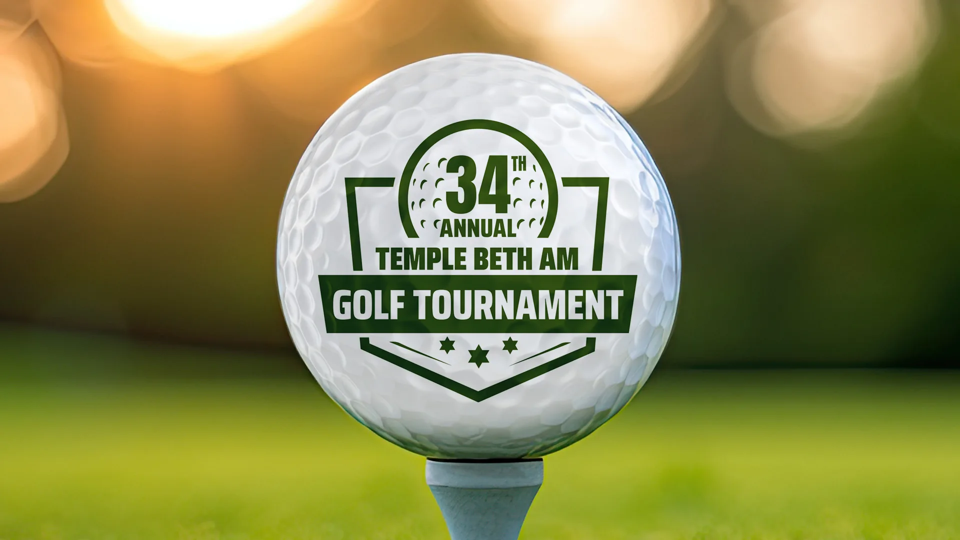 34th Annual Temple Beth Am Golf Tournament Web Banner