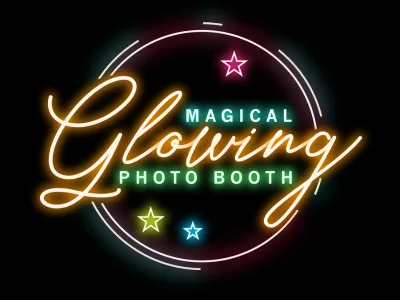 magical glowing photo booth web logo