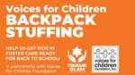 Voices for Children Backpack Stuffing web banner